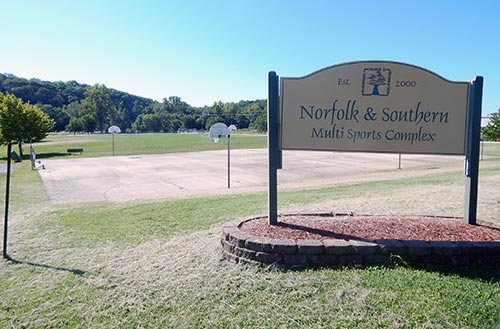 Norfolk-Southern-Park-Sign Norfolk and Southern Park - Hannibal, MO